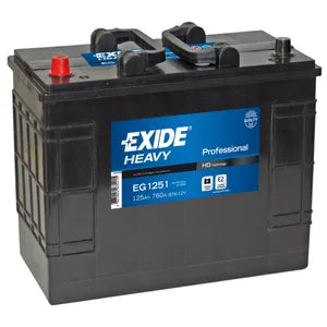 EXIDE W656SE HEAVY DUTY COMMERCIAL PROFESSIONAL BATTERY 12V 125AH EG1251