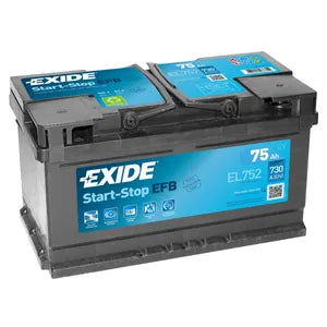 EXIDE 110 EFB CAR BATTERY 75AH EL752