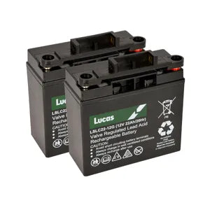 PAIR OF LUCAS 22AH BATTERY LSLC22-12