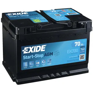 EXIDE 096 AGM CAR BATTERY 70AH AGM700 EK700