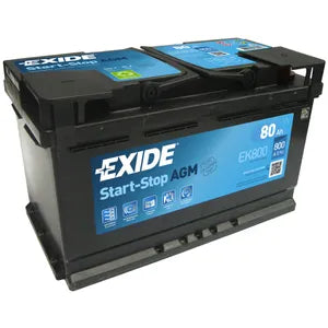 EXIDE 110 AGM CAR BATTERY 80AH AGM800 EK800