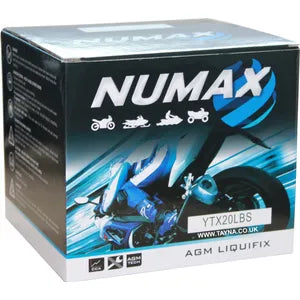 YTX20L-BS SEALED NUMAX MOTORBIKE BATTERY (NTS20L-BS)